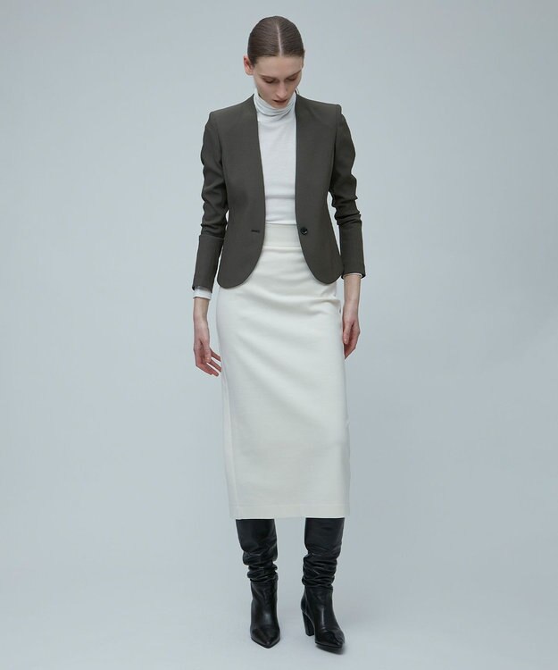 BEIGE， SORE / ハイネックカットソー White