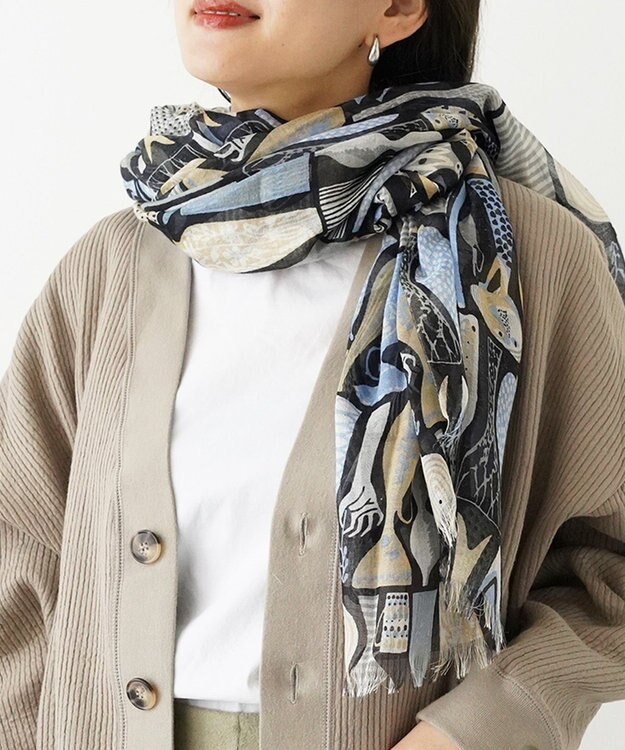 muto スティグリンドベリ ポテリー シルクカシミヤストール lindberg grey