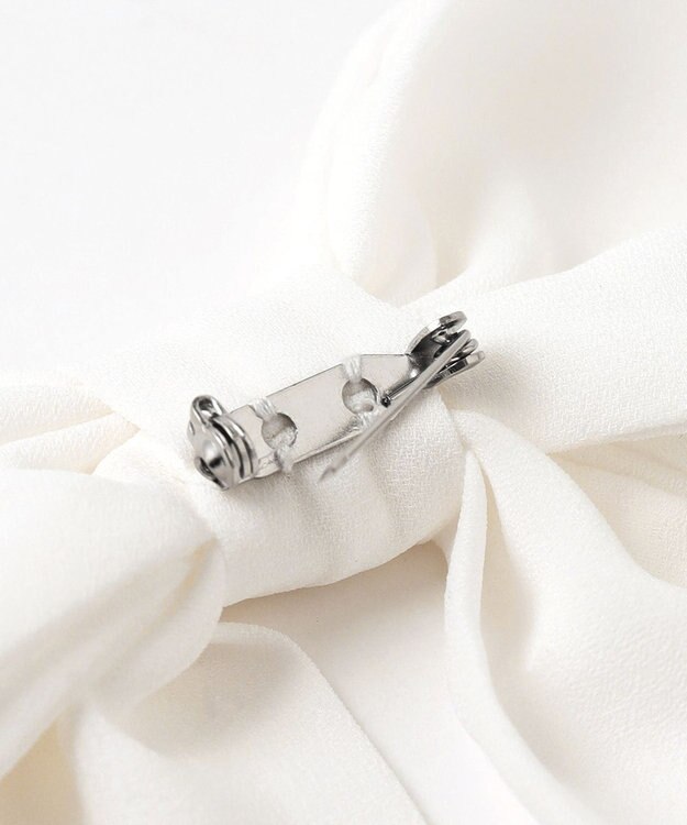 ANY KIDS リボン付きスタンドカラーブラウス ホワイト