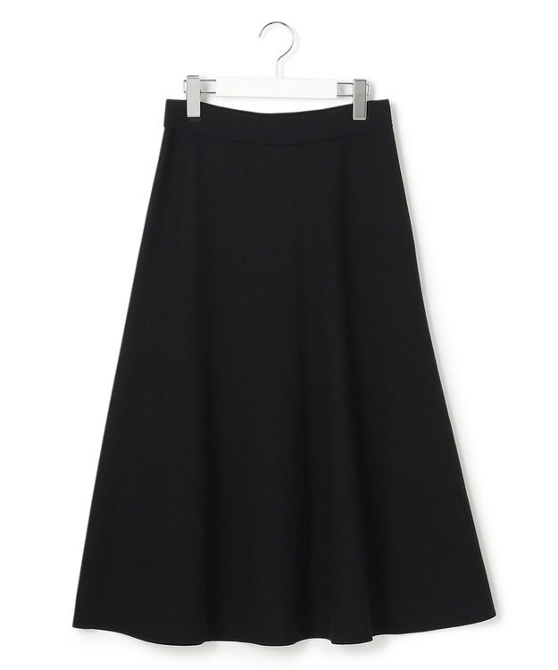 23区 S ヴィスコースストレッチ フレア スカート ブラック