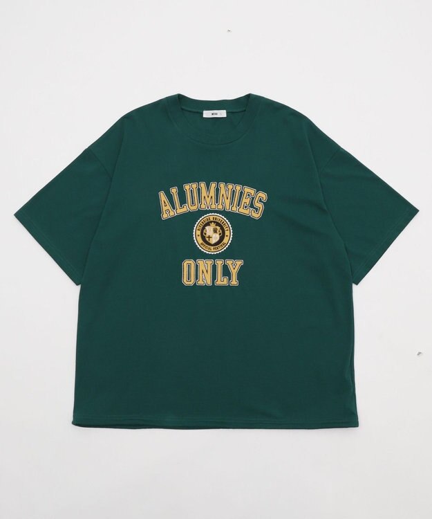 WEGO 【接触冷感/ユニセックス着用ITEM】カレッジロゴグラフィックT（SS） ダークグリーン