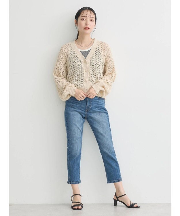 earth music&ecology クロップドデニムパンツ Medium Indigo