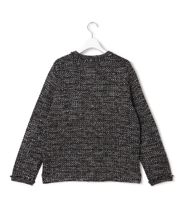 23区 L ファンシーツイード ニットジャケット ブラック系5