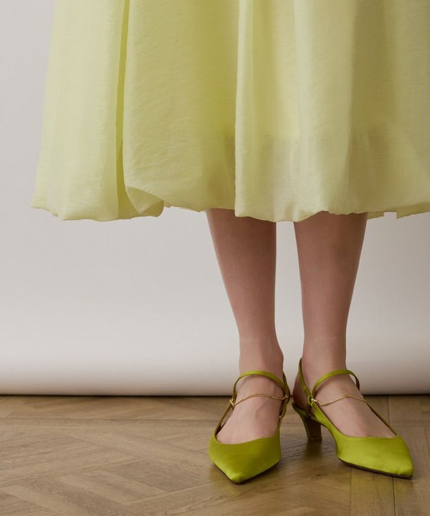 GRACE CONTINENTAL バルーンシアースカート イエロー