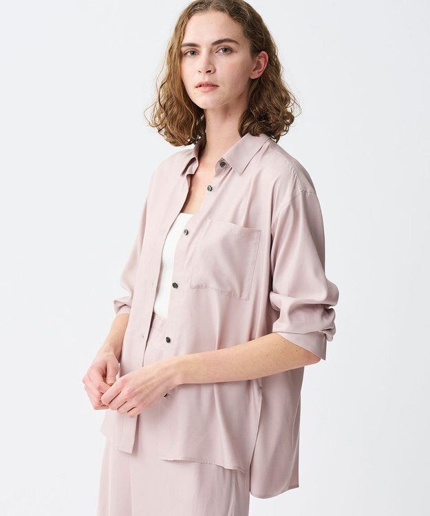 uncrave フィブリルシャンブレー ミドルシャツ 【WEB限定】ピンク