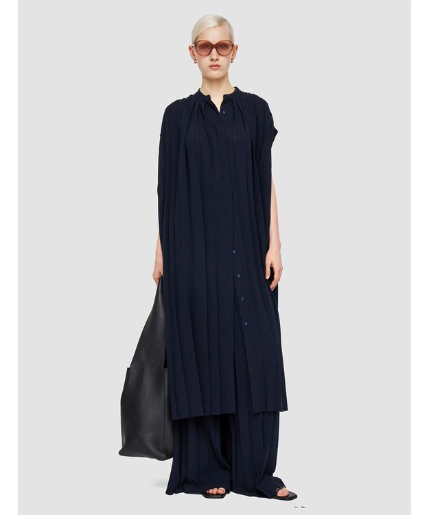 JOSEPH エアリープリッセ　ドレス Navy