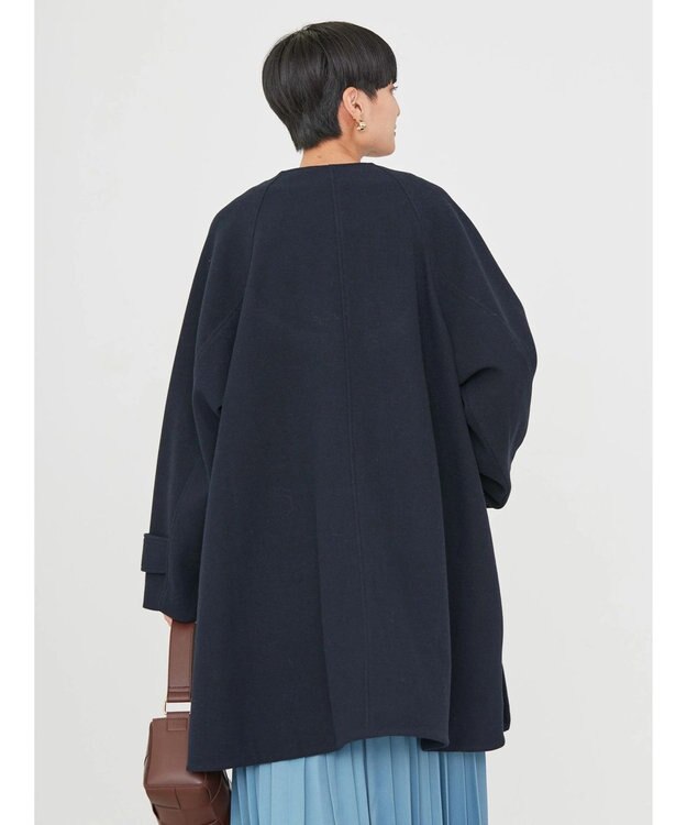 AMERICAN HOLIC 中空ＦＩＢＥＲ２ＷＡＹフード付きコート Navy