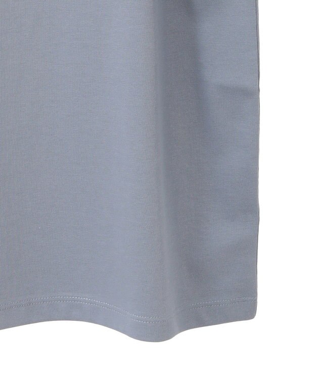 earth music&ecology 【接触冷感/洗濯機可】ギャザーフリルスリーブカットソー Sax