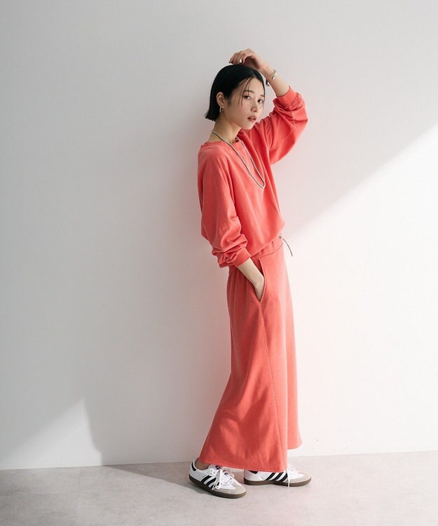 Green Parks ピグメントボートネックプルオーバー Pink