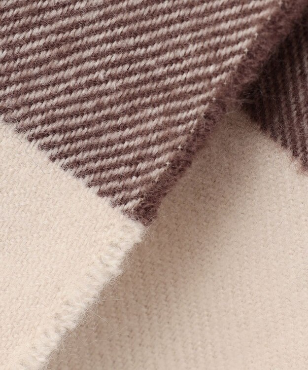 ANY SIS ノーブルチェック ポンチョ ストール ピンク系