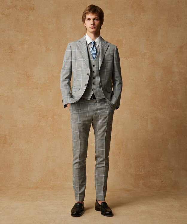 JOSEPH ABBOUD 【日本製】フレッシュペイズリー  ネクタイ サックスブルー系7