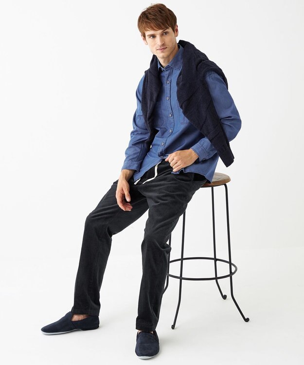 JOSEPH ABBOUD MOUNTAIN 【SPACE／UNISEX】Fine Count INDIGO シャツ サックスブルー系