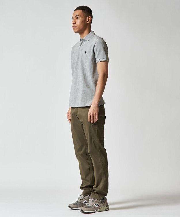 J.PRESS MEN 【大人気】アメリカンコットンンバックブル ポロシャツ ライトグレー系