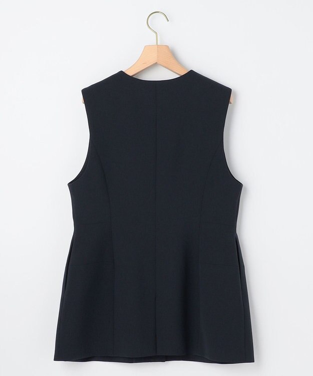 組曲 L 【KUMIKYOKU NAVY】コンフォータブルドレープ ジレ ネイビー系