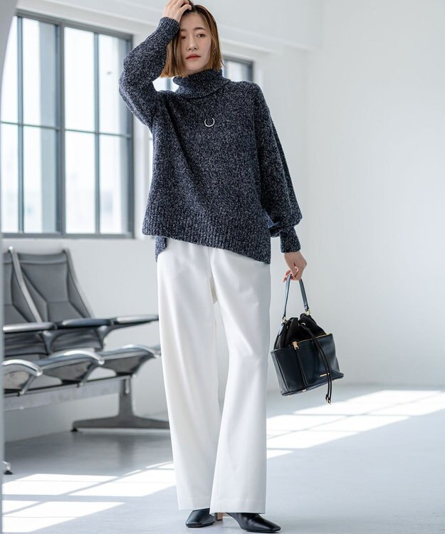 23区 スエード コンビ ドロスト バッグ ブラック系