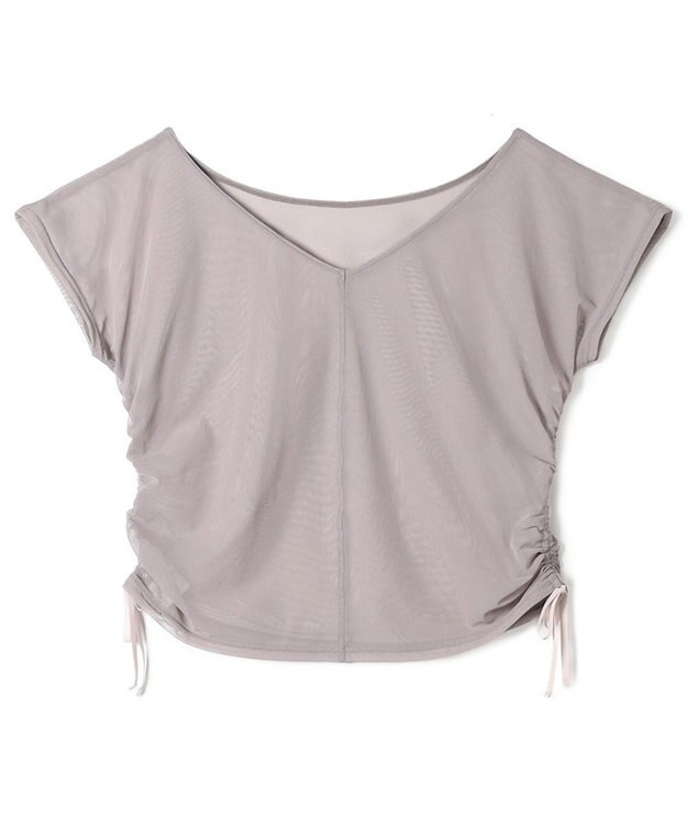 Chacott チュールトップ グレージュ