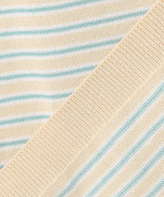 UNFILO MENS 【メンズノンノWEB掲載】スゴ機能美 ニット クルーネック ベージュボーダー