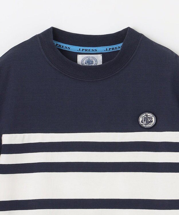 J.PRESS KIDS  【100-130cm】 ボーダービックシルエットＴシャツ ネイビー