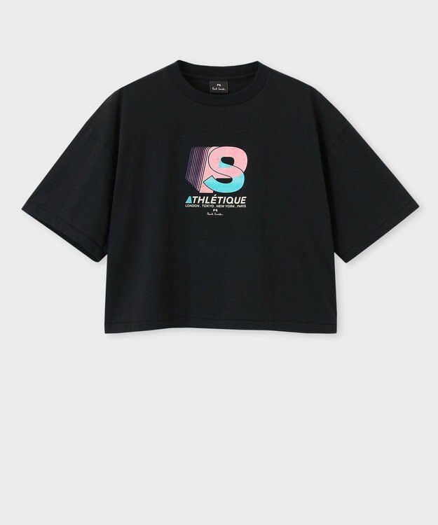 Paul Smith アスレチック クロップド 半袖Tシャツ ブラック