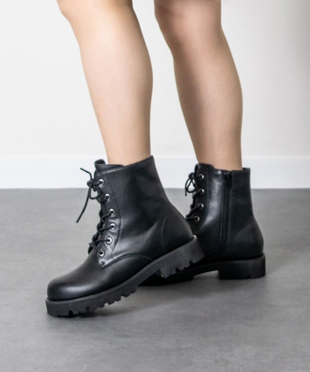 Bridget Birkin 【PARADIS COULEUR】オブリークトウレースアップブーツ ブラック