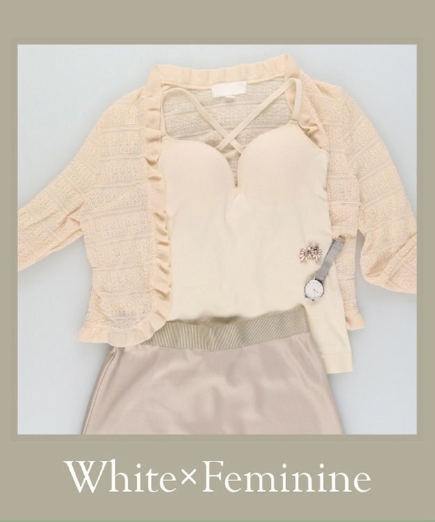 WACOAL 【GOCOCi ゴコチ】 カップ付きインナー ぴったりフィット ズレにくい 洗濯機洗い可能(ネット使用) ブラキャミソール ブラトップ レディース ノンワイヤー UGG122 /ワコール アイボリー