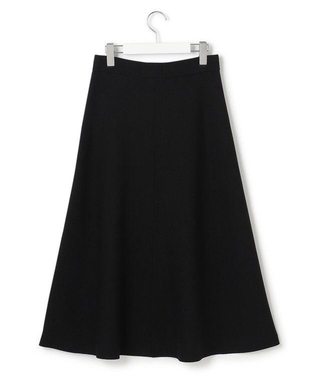 23区 S ヴィスコースストレッチ フレア スカート ブラック
