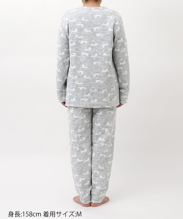 tsumori chisato SLEEP ツモリチサト パジャマ 長袖 長ズボン 綿混(本体) あったか レディース UDW455 /ワコール グレー