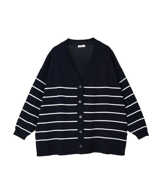 earth music&ecology Ｖネックビッグシルエットカーディガン Border