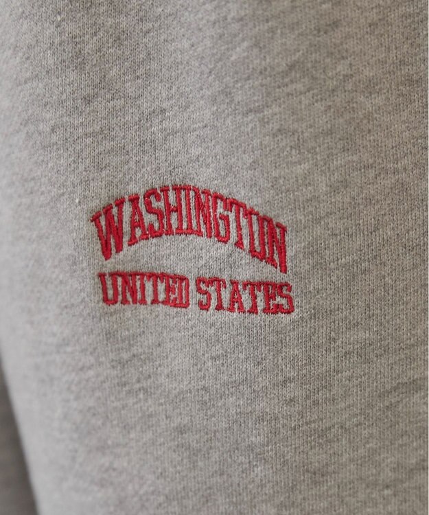 WEGO 【ANGIE VINTAGE】ワンポイント刺繍 裏毛 スウェットパンツ 杢グレー