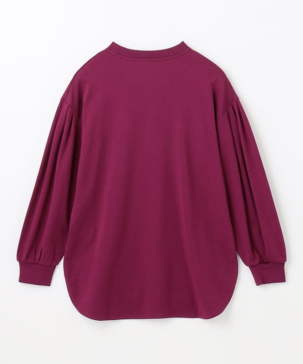 ANY プレミアム モックネック長袖Tシャツ ワイン系