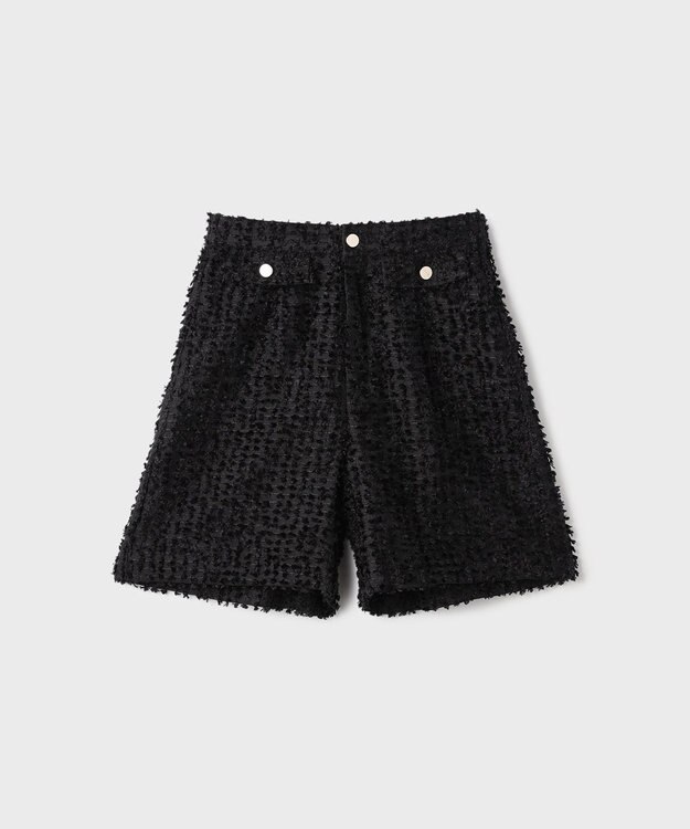 GRACE CONTINENTAL カットジャガードハーフパンツ ブラック