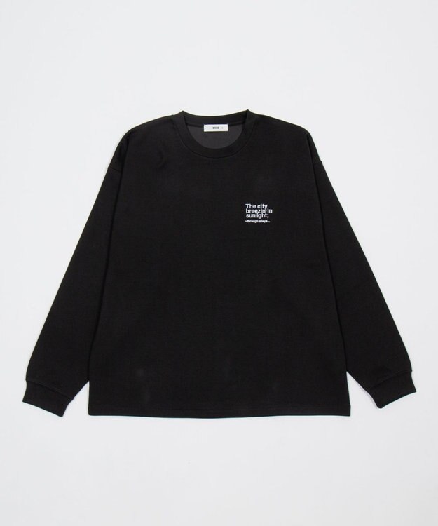 WEGO 【ユニセックス着用ITEM/MLサイズ展開】ガールプリントT（LS） ブラック