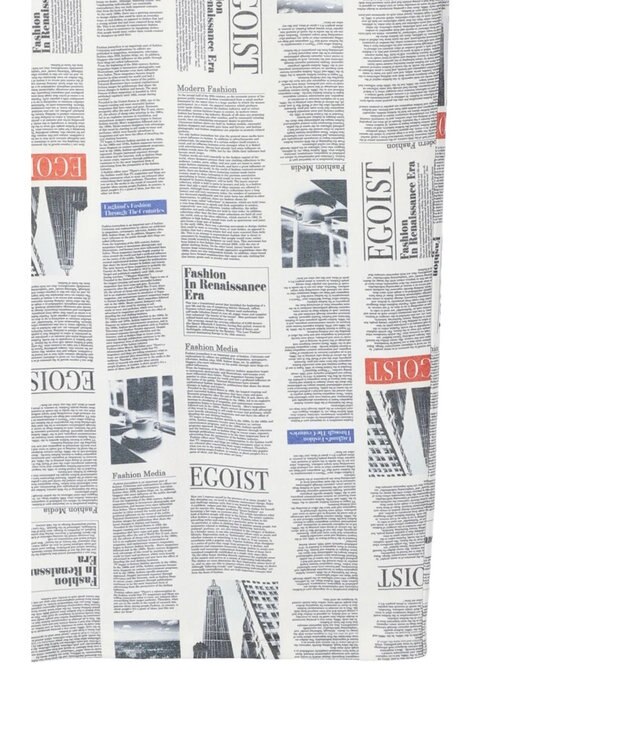 Green Parks ＥＧＯＩＳＴ　マガジンプリントスカート Off White