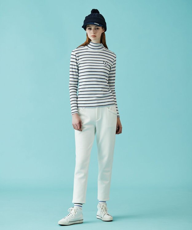 23区GOLF 冬ゴルフの強い味方【WOMEN】【撥水・ストレッチ】エアシャットボンディング パンツ ホワイト系