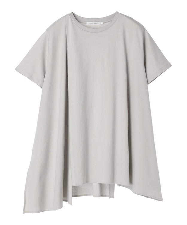 AMERICAN HOLIC キレイｃｏｔｔｏｎ切替ヘムカットチュニック Light Gray