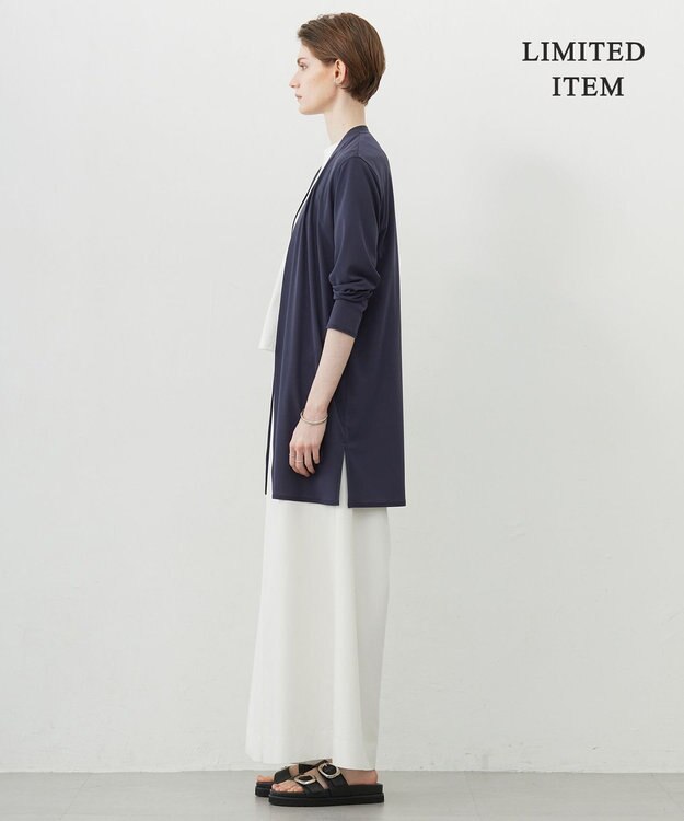 ICB L 【WEB限定・接触冷感・洗える】PINION ロングカーディガン ブルーグレー系