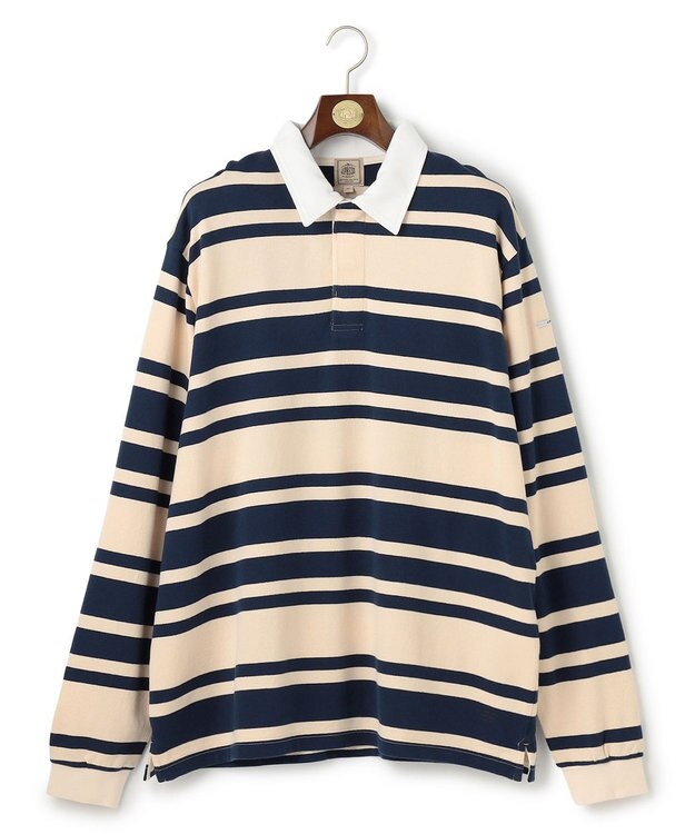 J.PRESS MEN 【KING SIZE】ソフトタッチコットンマルチボーダー ラガーポロシャツ ホワイト系7