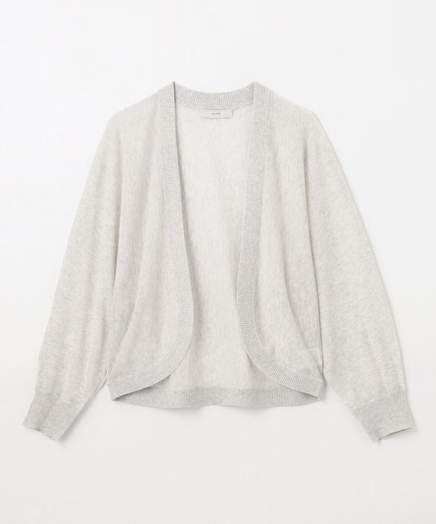 ANY 【洗濯機可/接触冷感/アンチピリング】シアーニットボレロカーディガン トップグレー