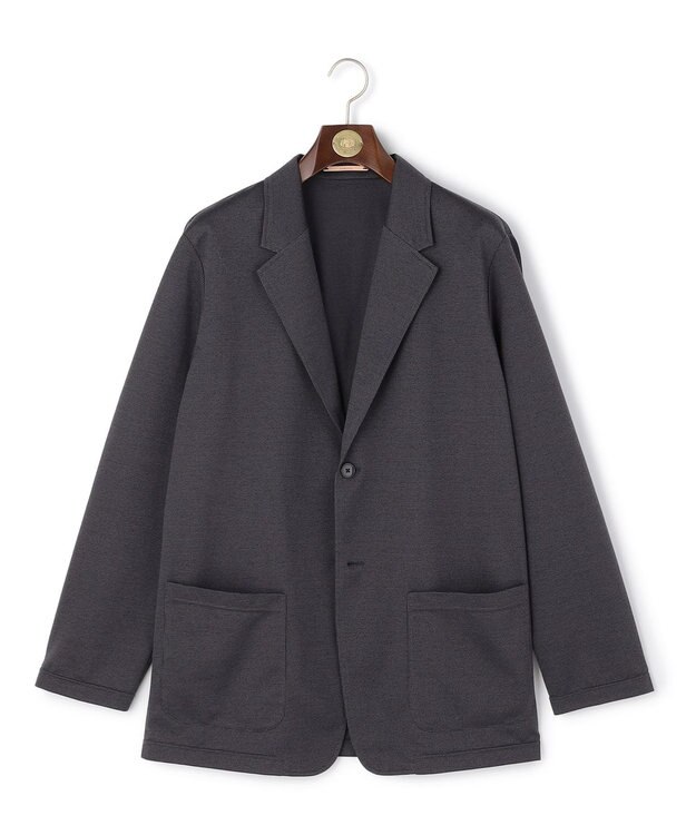 J.PRESS MEN 【KING SIZE】【KANEMASA JERSEY】メランジチドリジャージー カットジャケット グレー系