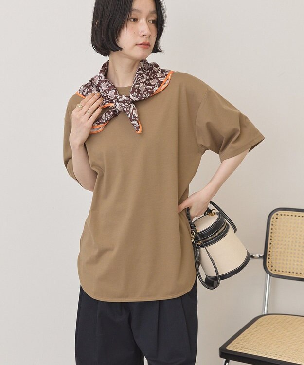 AMERICAN HOLIC 裾ラウンドＴシャツ Mocha