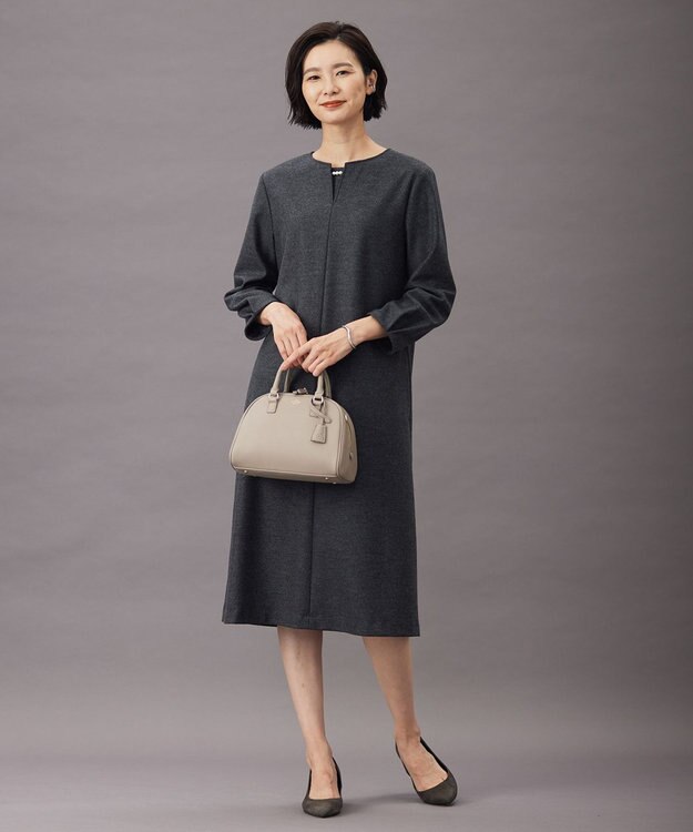 J.PRESS LADIES S 【セットアップ対応】コンパクトジャージー ワンピース グレー系