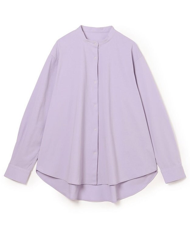 Chacott EasyCare+ノーカラーシャツ モーブ