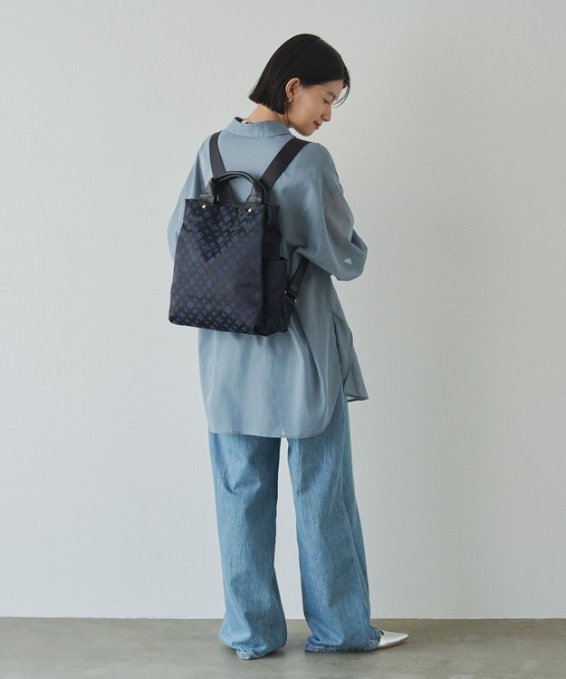 russet ナイロンジャガード2ハンドルリュックサック(SF-220) Black/Navy