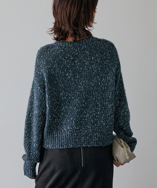 AMERICAN HOLIC ラメmixネップニットプルオーバー Navy