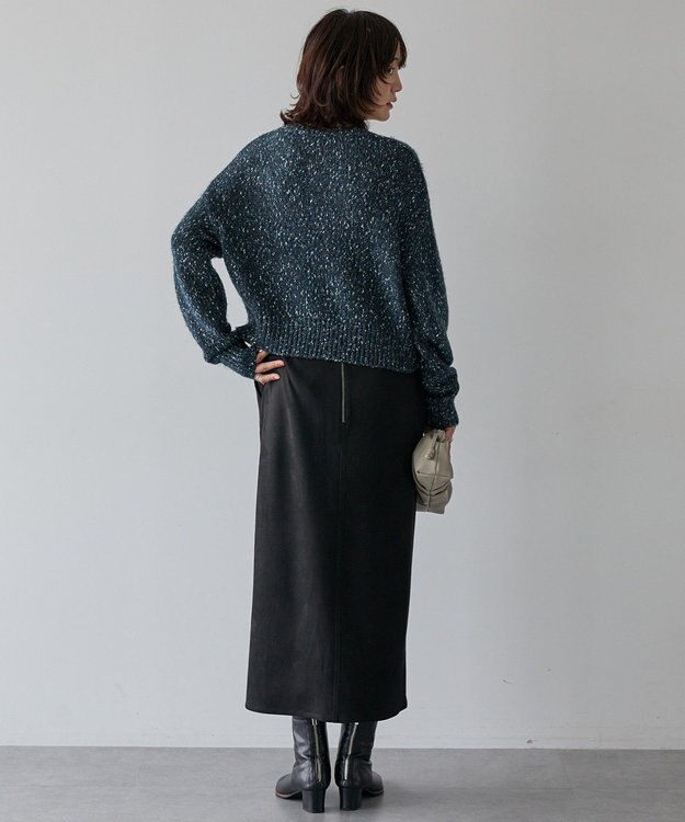 AMERICAN HOLIC ラメmixネップニットプルオーバー Navy