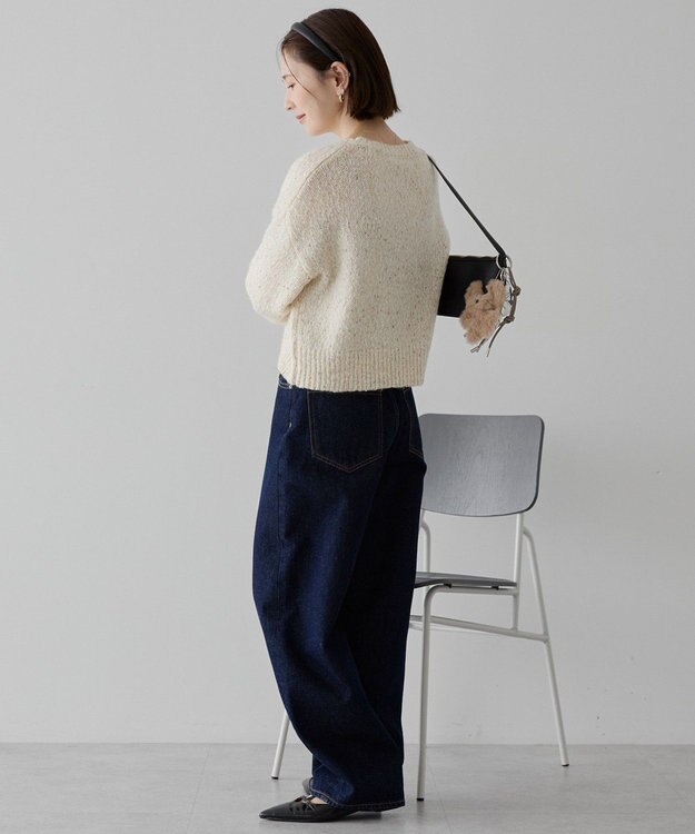 AMERICAN HOLIC ラメmixネップニットプルオーバー Ivory