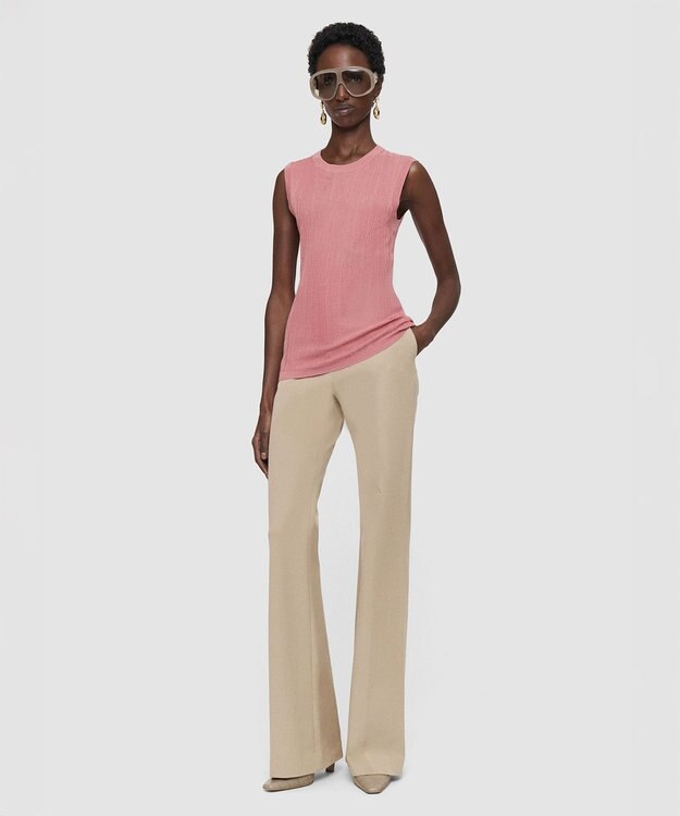 JOSEPH クリンクルリブ　ベスト Blush