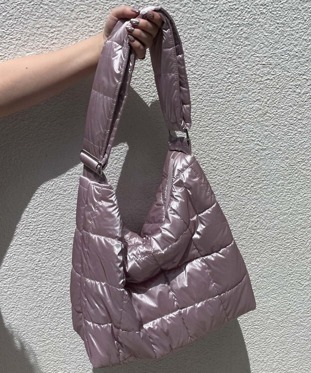 WEGO BIGパテッドワンショルダー ライトピンク