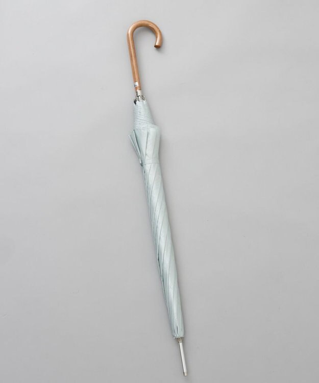 AURORA 【 NINA RICCI（ニナ リッチ）】リボン柄無地ジャガード雨傘（長傘） ミントグリーン