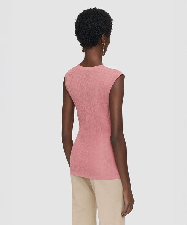 JOSEPH クリンクルリブ　ベスト Blush